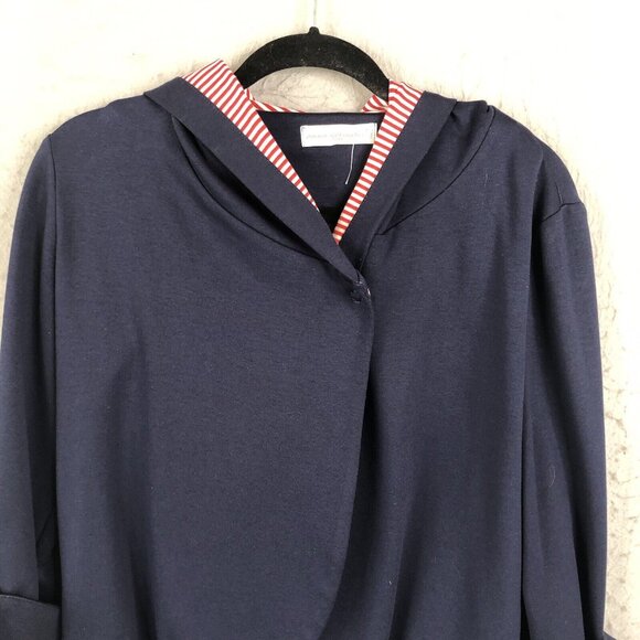 Anna Seravalli Jacket Womens Small US 40 Italy Navy Blue Red Sailor East Coast - Picture 3 of 16